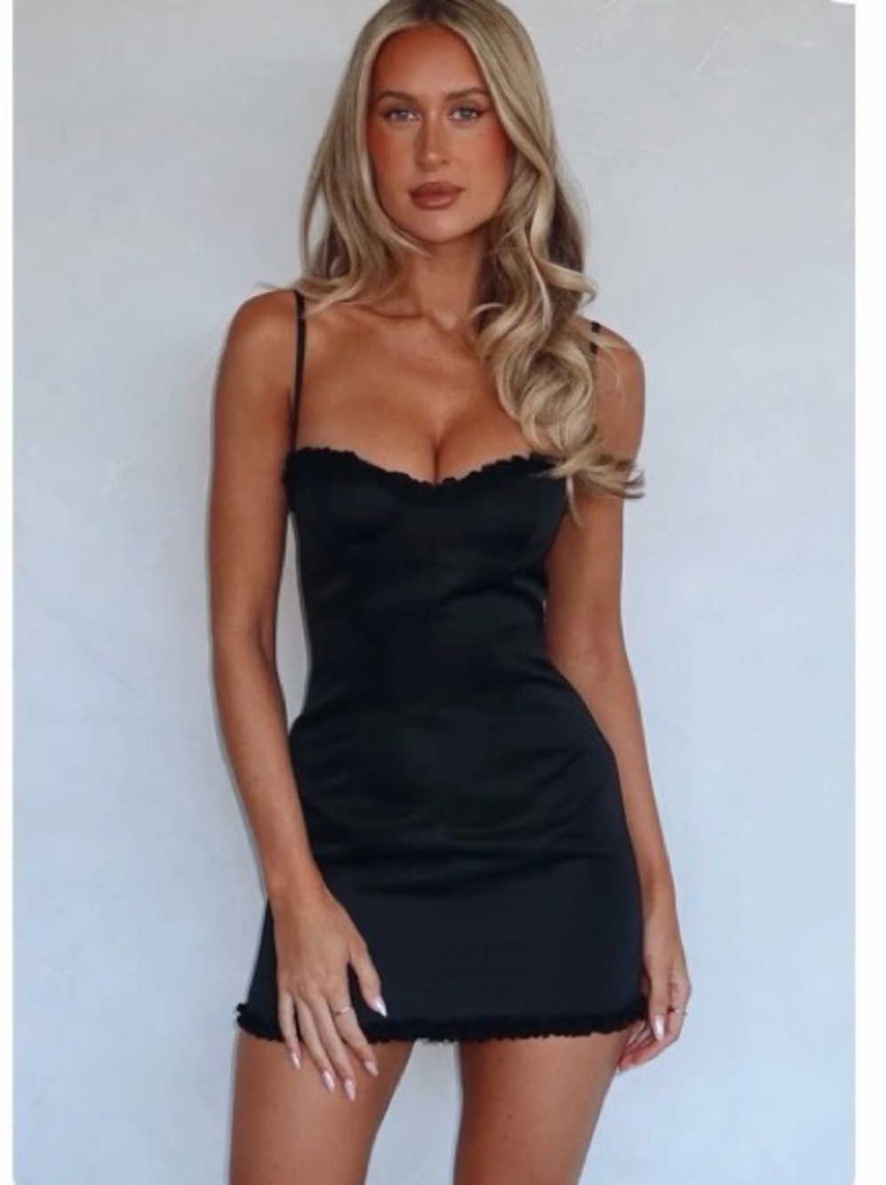 White Fox Ride The Wild Mini Dress Black